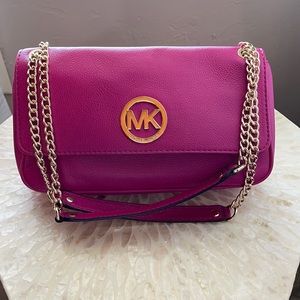 Michael Kors Leather Shoulder Bag Pink